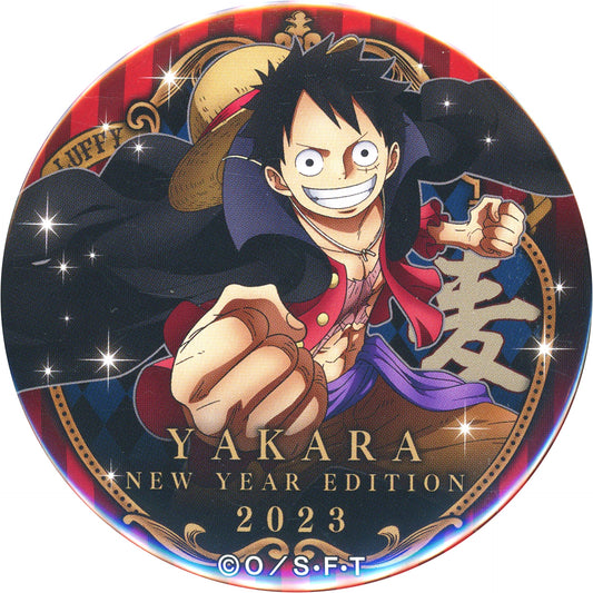 Monkey D. Luffy One Piece Yakara Button New Year Edition Pirate Bag 2023 Pirate Bag Gold Mugiwara Store Limited [USED]