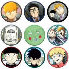 Mob Psycho 100 III Arataka Reigen & Others Collection Can Badge All 9 Types Set Buttons [USED]