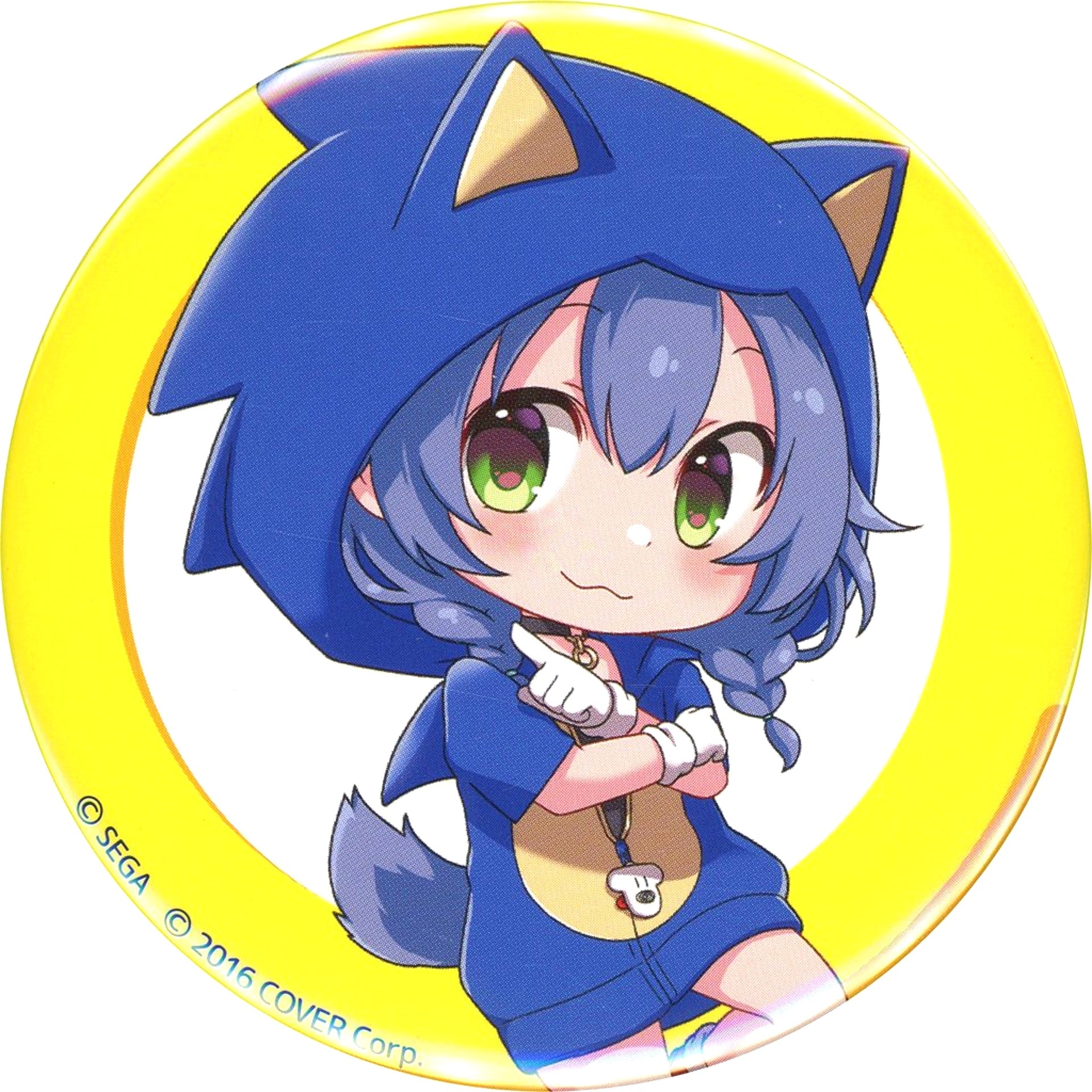 Korone Inugami - Sonic / Full Body Badge Sega Lucky Lottery Online Hololive SoniKoro 2023 Prize E-1 [USED]