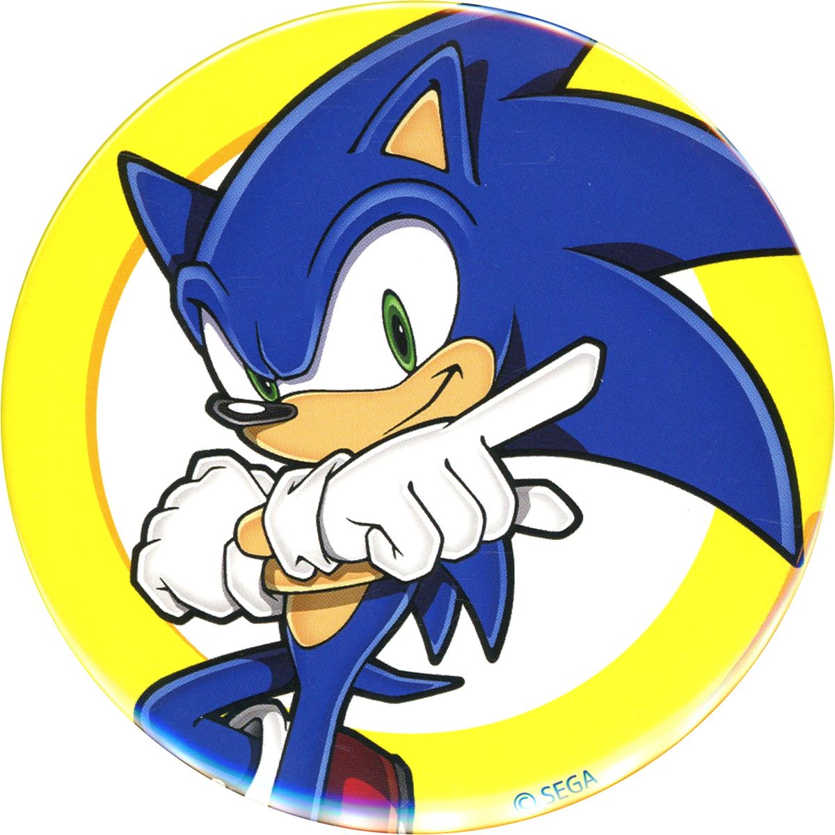 Sonic the Hedgehog Button SEGA Lucky Kuji ONLINE Hololive Sonic x Korone 2023 E Prize 2 [USED]