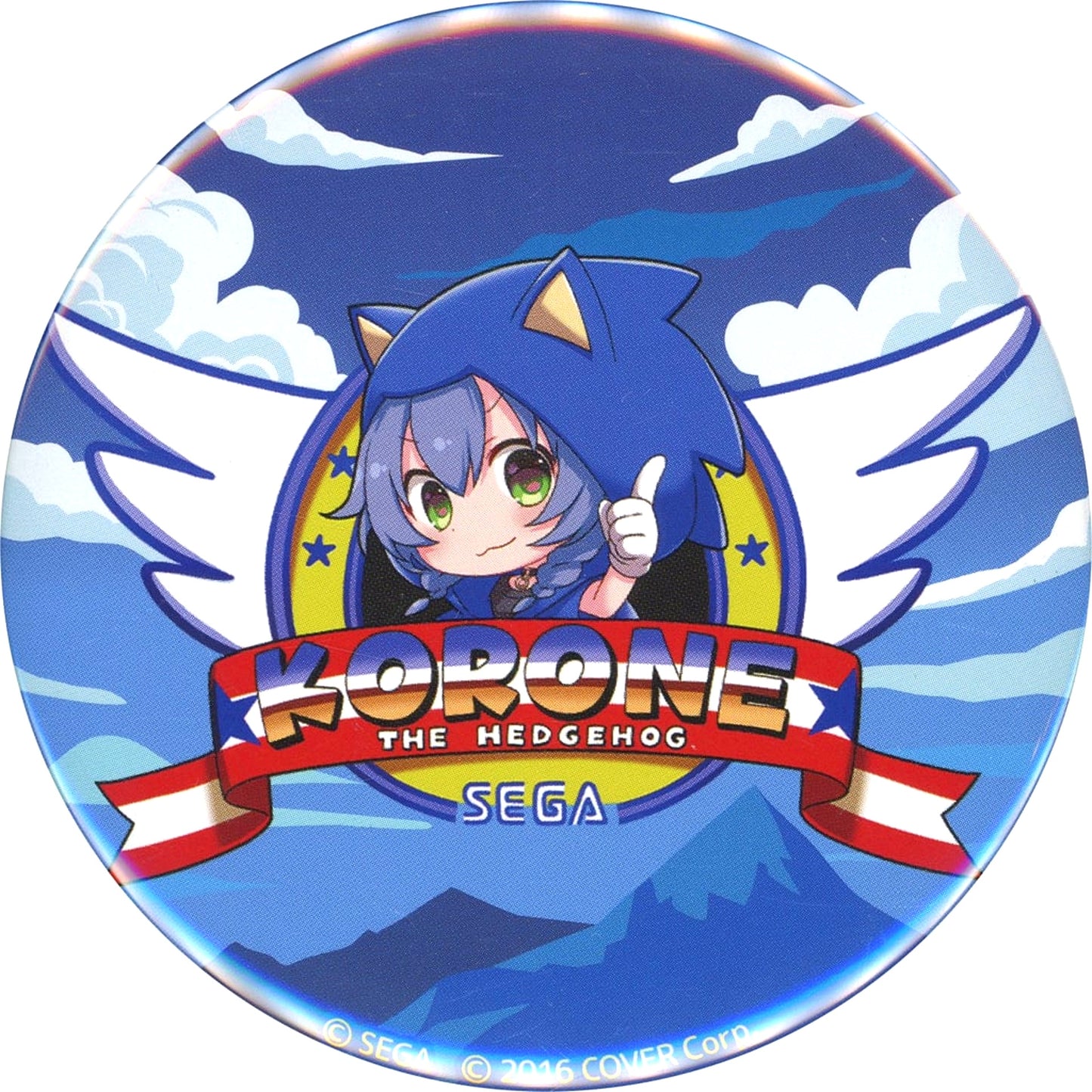 Korone Inugami - Sonic / Logo Badge Sega Lucky Lottery Online Hololive SoniKoro 2023 Prize E-4 [USED]