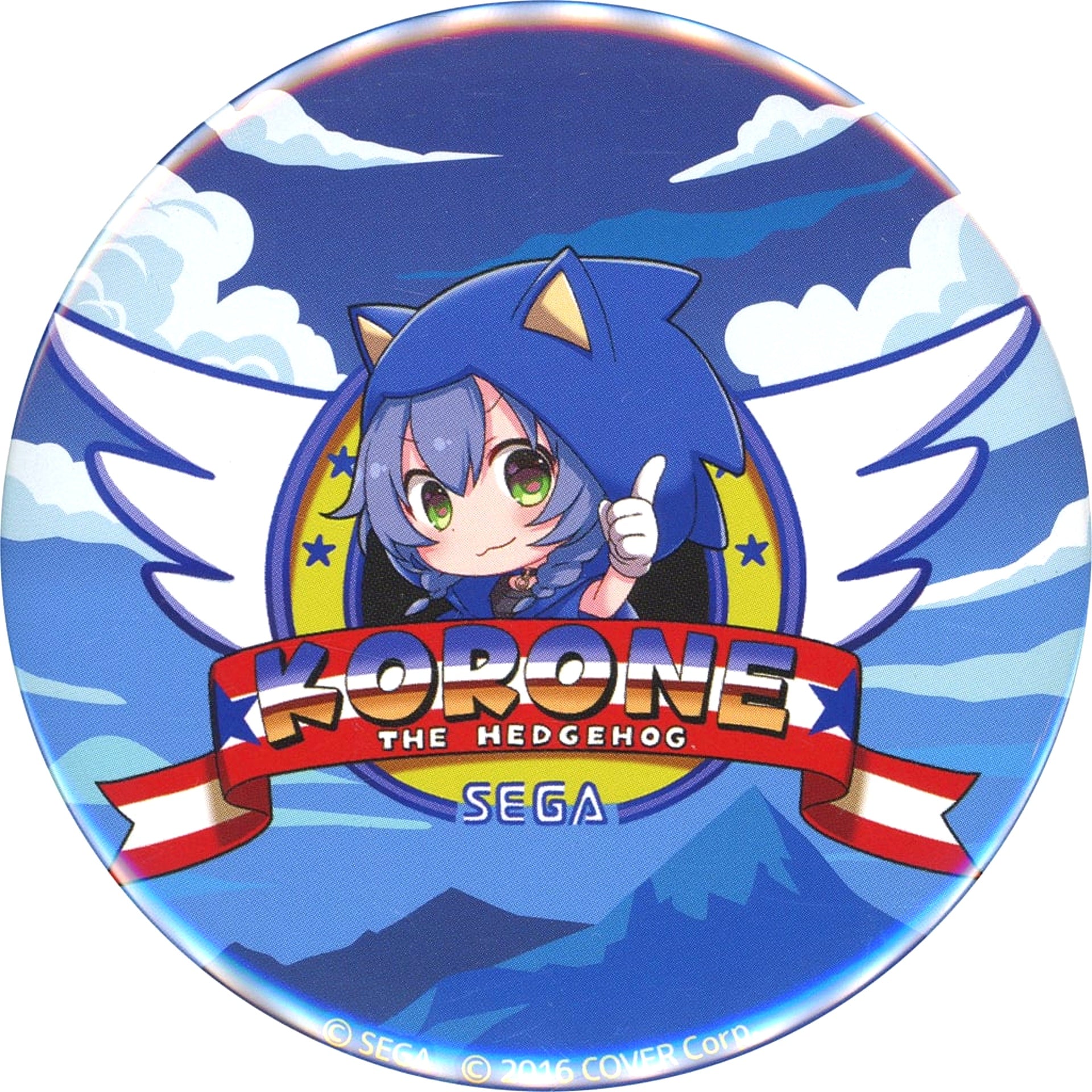 Korone Inugami - Sonic / Logo Badge Sega Lucky Lottery Online Hololive SoniKoro 2023 Prize E-4 [USED]
