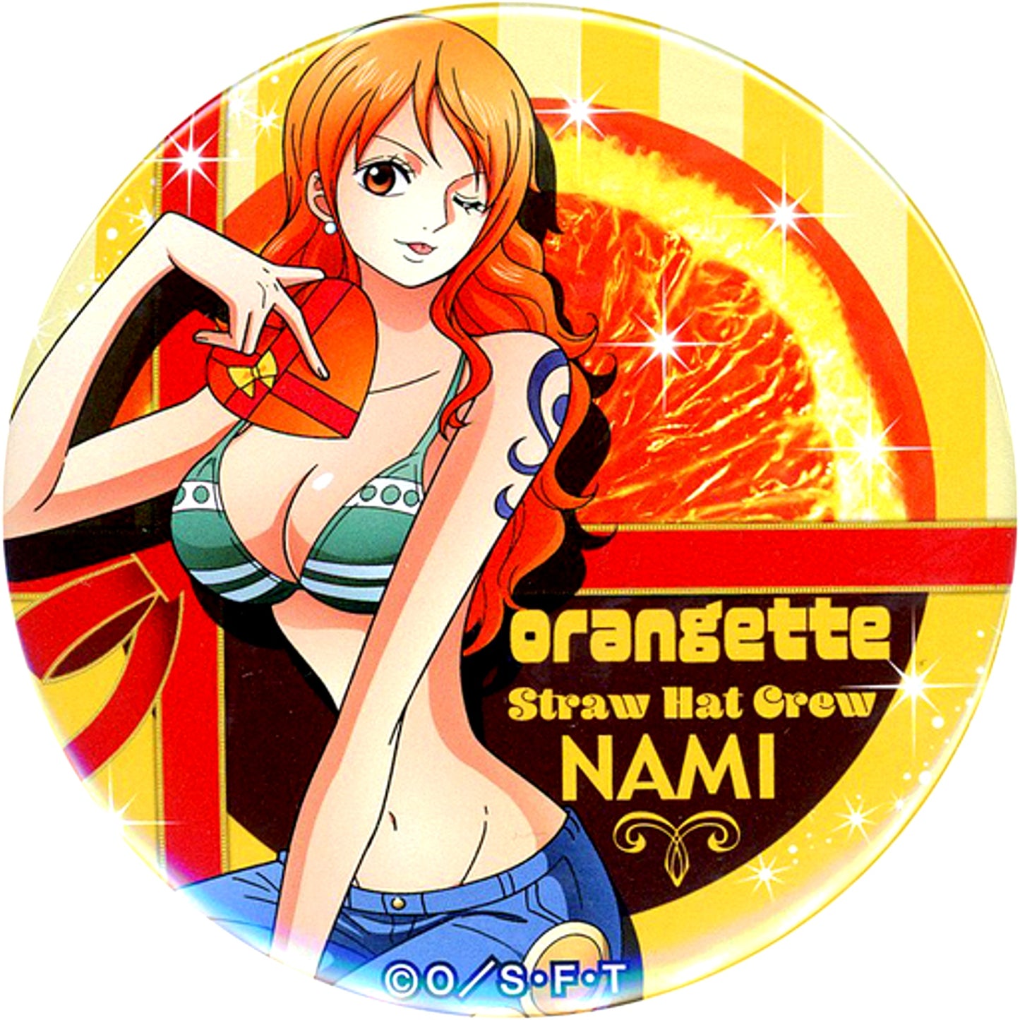 Nami One Piece Yakara Button Valentine's Day [USED]