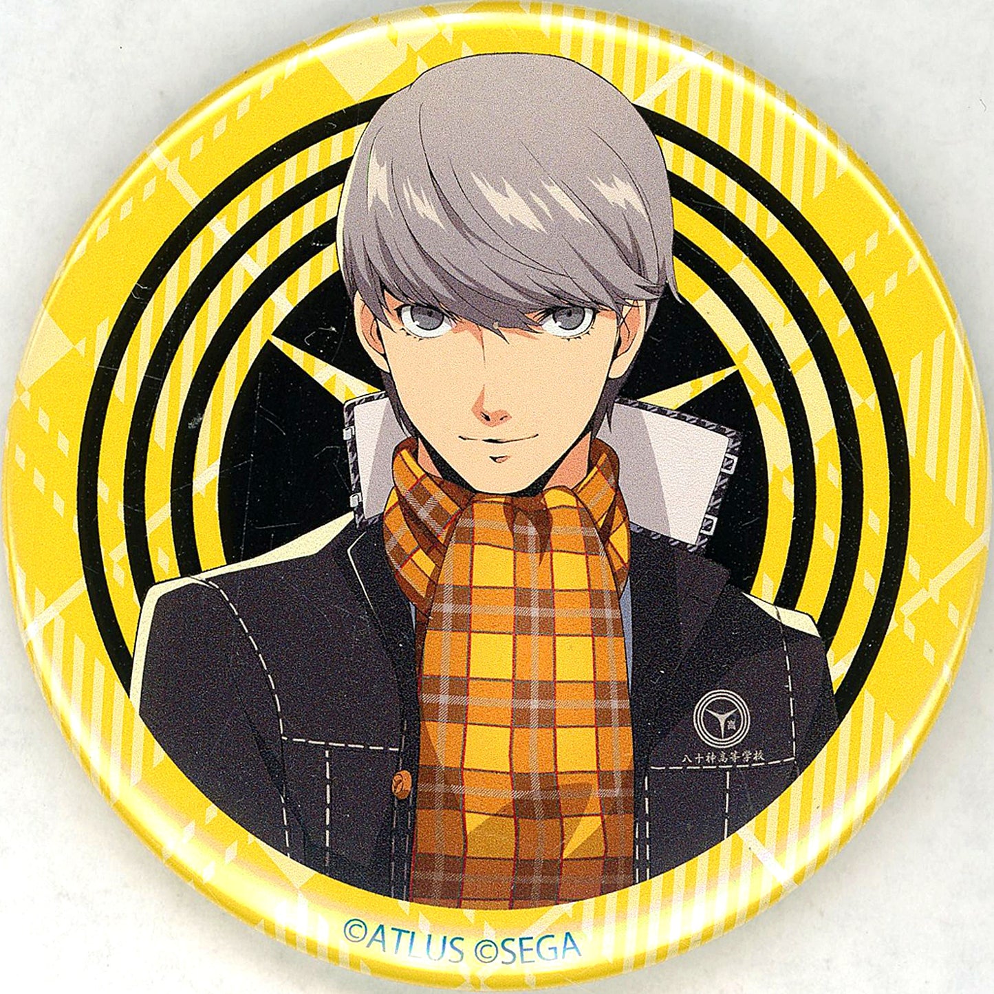 Protagonist Persona 4 Golden Button Journey to KOBE Kobe Tourism Bureau [USED]