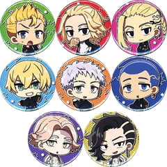 Tokyo Revengers Chifuyu Matsuno & Others Trading Can Badge Lawson & Loppi & HMV Limited All 8 Types Set Buttons [USED]