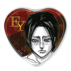 Attack on Titan Ellen Yeager Valentine's Day 2022 Trading Heart Shaped Can Badge Buttons [USED]