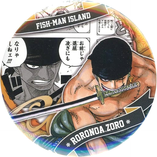 One Piece Roronoa Zoro Fishman Island Heroes Collection Can Badge Buttons [USED]