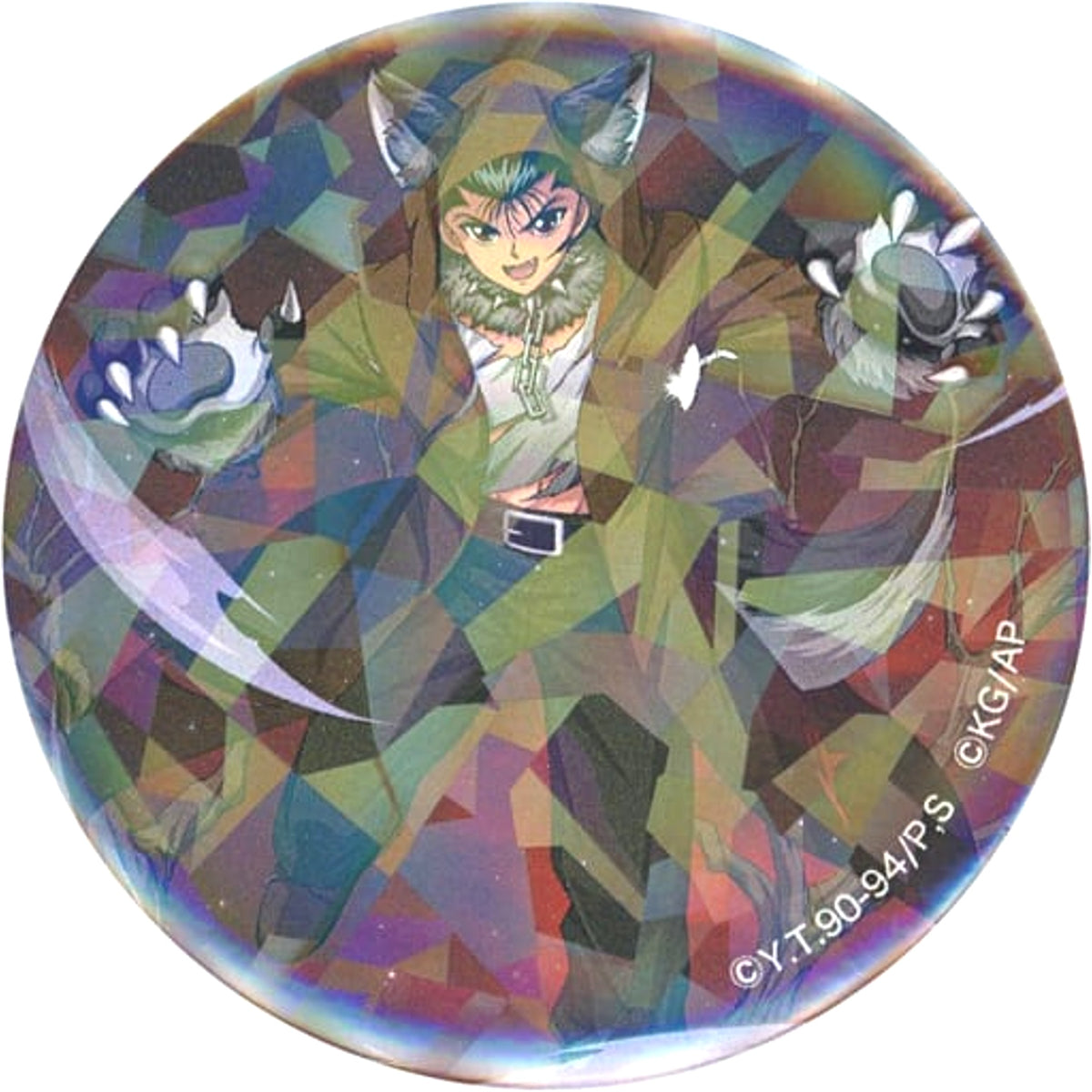 Yu Yu Hakusho Yusuke Urameshi Holo Badge Collection 100% Maji Battle 30th Anniversary Shop By Pierrot Store Limited Buttons [USED]