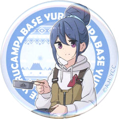Laid-Back Camp Rin Shima Can Badge Base Pop Up Shop Limited Buttons [USED]