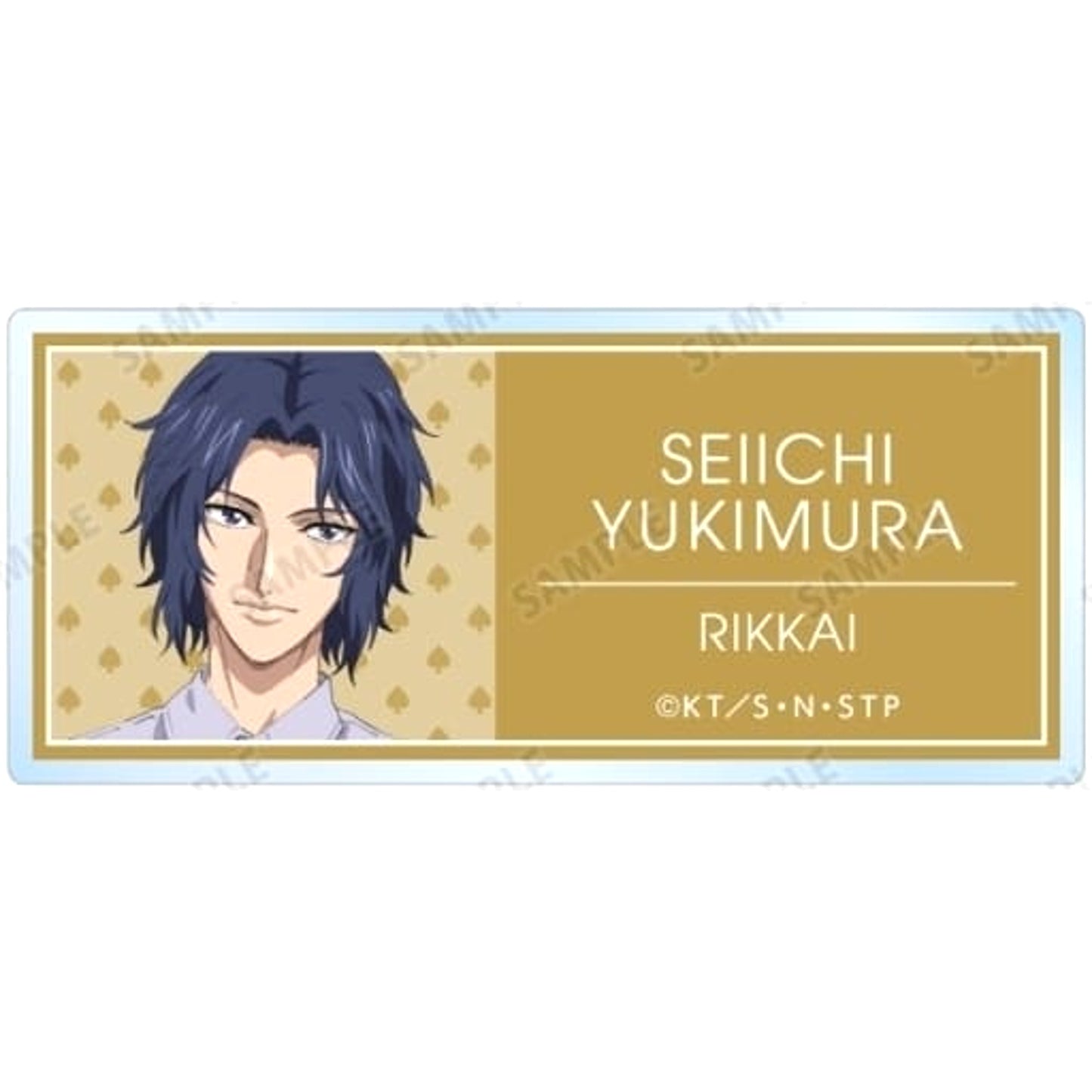 The New Prince of Tennis Seiichi Yukiumura A Newly Drawn Illustration Trump Motif Plain Clothes Ver. Trading Acrylic Name Plates Buttons [USED]