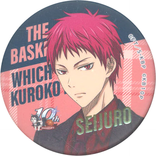 Kuroko's Basketball Seijuro Akashi Trading Foil-Stamped Matte Can Badge Outing Ver. 10th Anniversary in Tree Village Odekake Cafe Limited Buttons [USED]