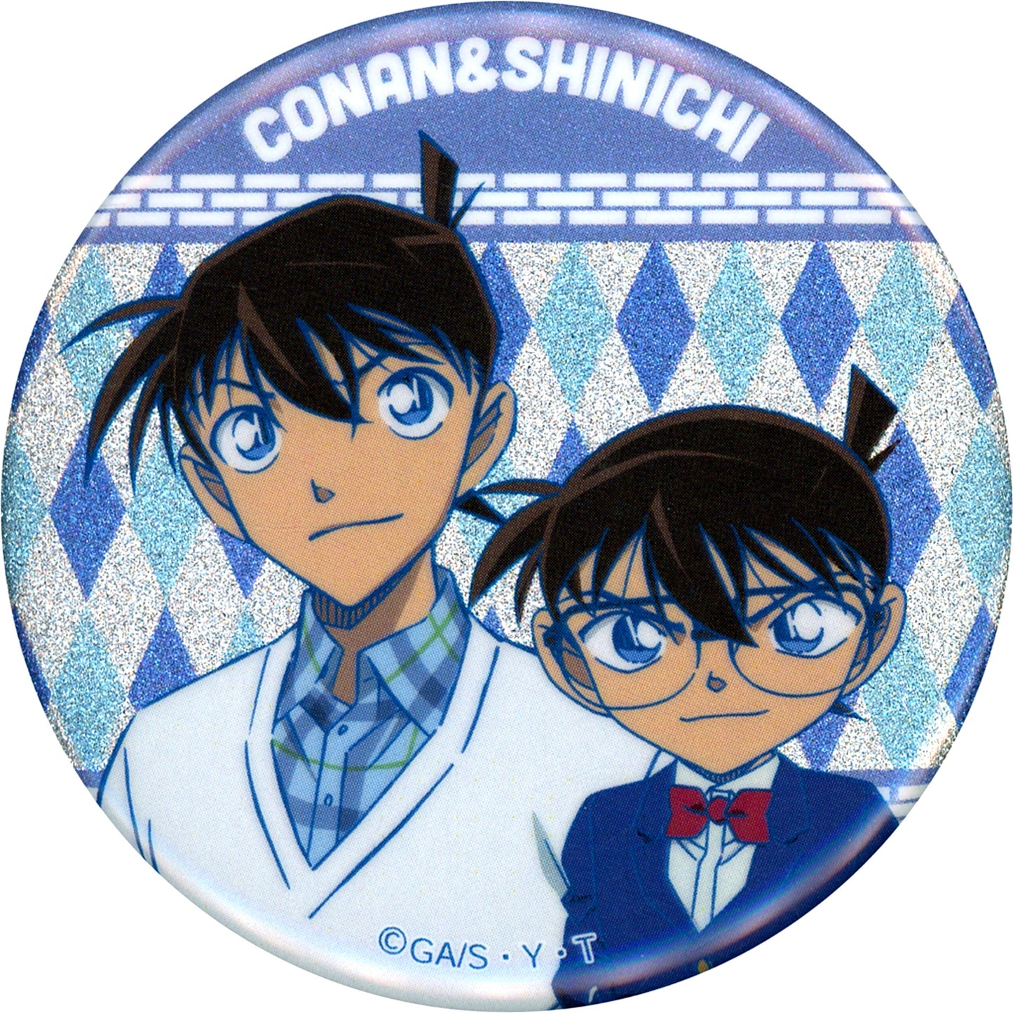 Conan Edogawa & Shinichi Kudo Detective Conan Trading Metallic Button E [USED]