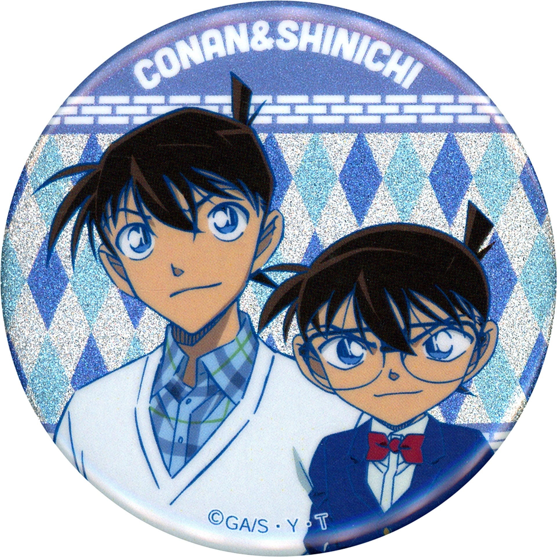 Conan Edogawa & Shinichi Kudo Detective Conan Trading Metallic Button E [USED]