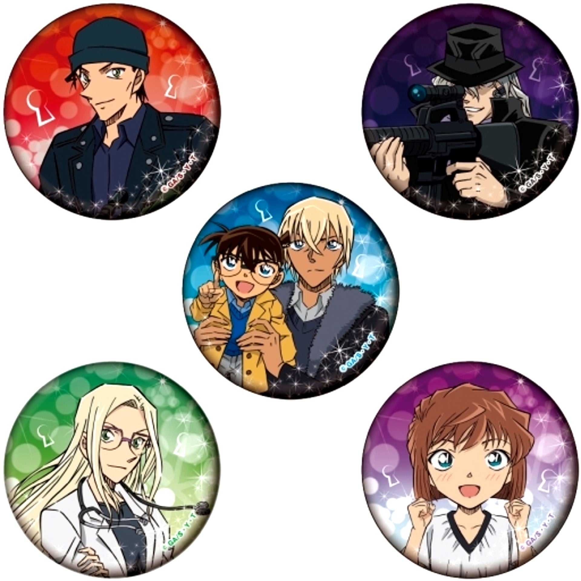 Set of 5 Group Detective Conan Button Vol. 7 [USED]