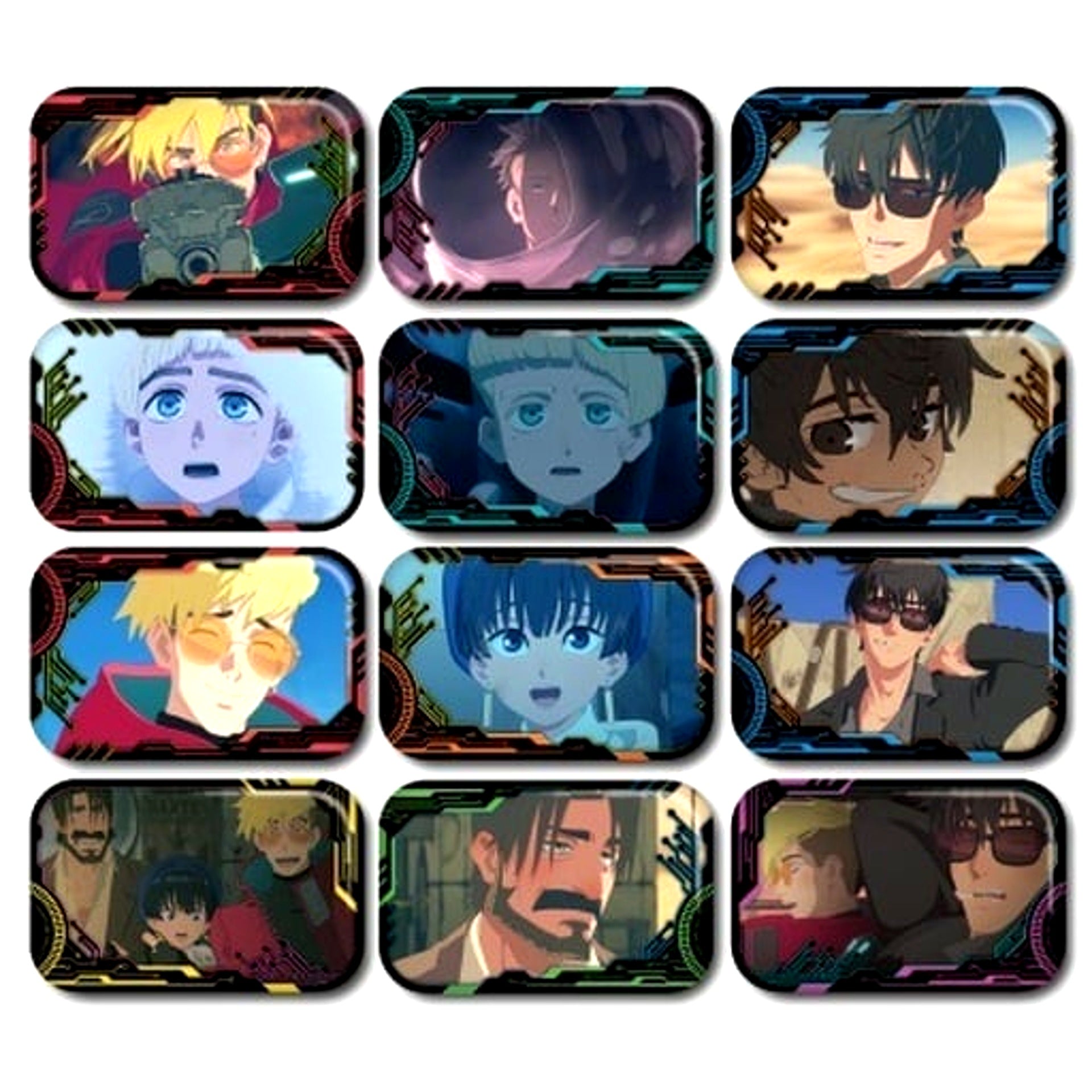 Set of 12 TRIGUN STAMPEDE Marukaku Button [USED]