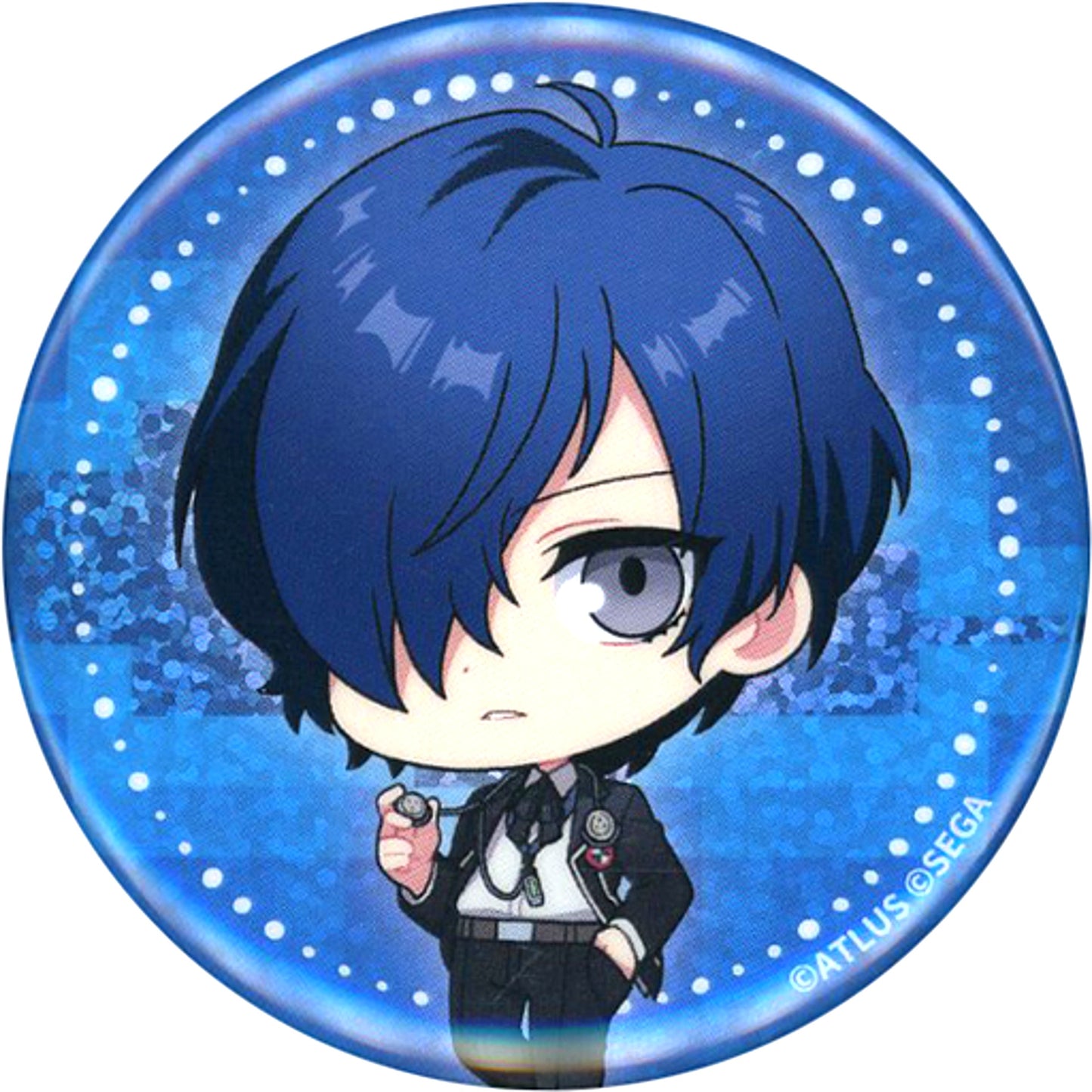 Male Protagonist Persona 3 Portable Hologram Button Prize E-1 Rakuten Collection [USED]