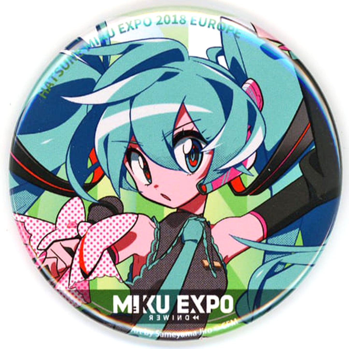 VOCALOID Hatsune Miku Art By Sameyama Jiro 57mm Can Badge Main Visual Hatsune Miku Expo Rewind Limited Buttons [USED]