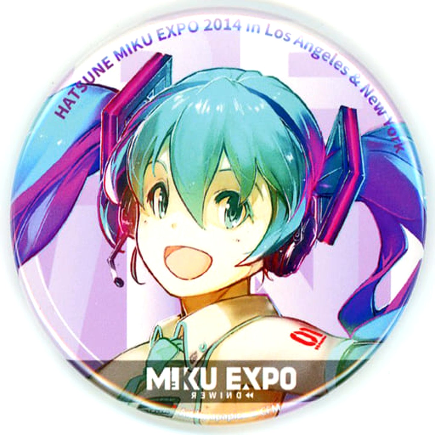 VOCALOID Hatsune Miku Art By Apapico 57mm Can Badge Main Visual Hatsune Miku Expo Rewind Limited Buttons [USED]