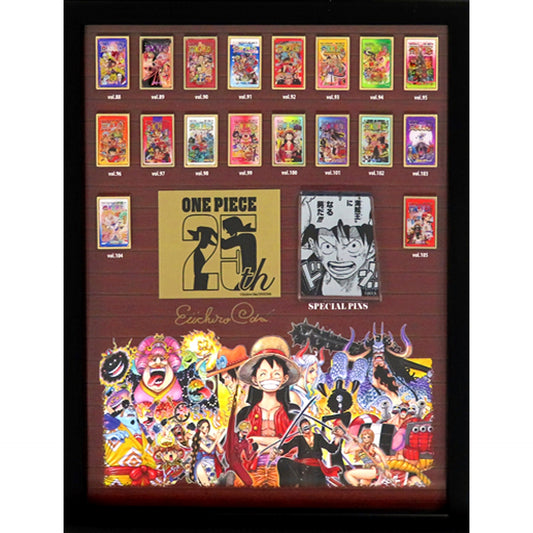 One Piece Vol. 88-105 Serialization 25th Anniversary Framed Pin Set BOOSTER Made to Order Limited [USED]