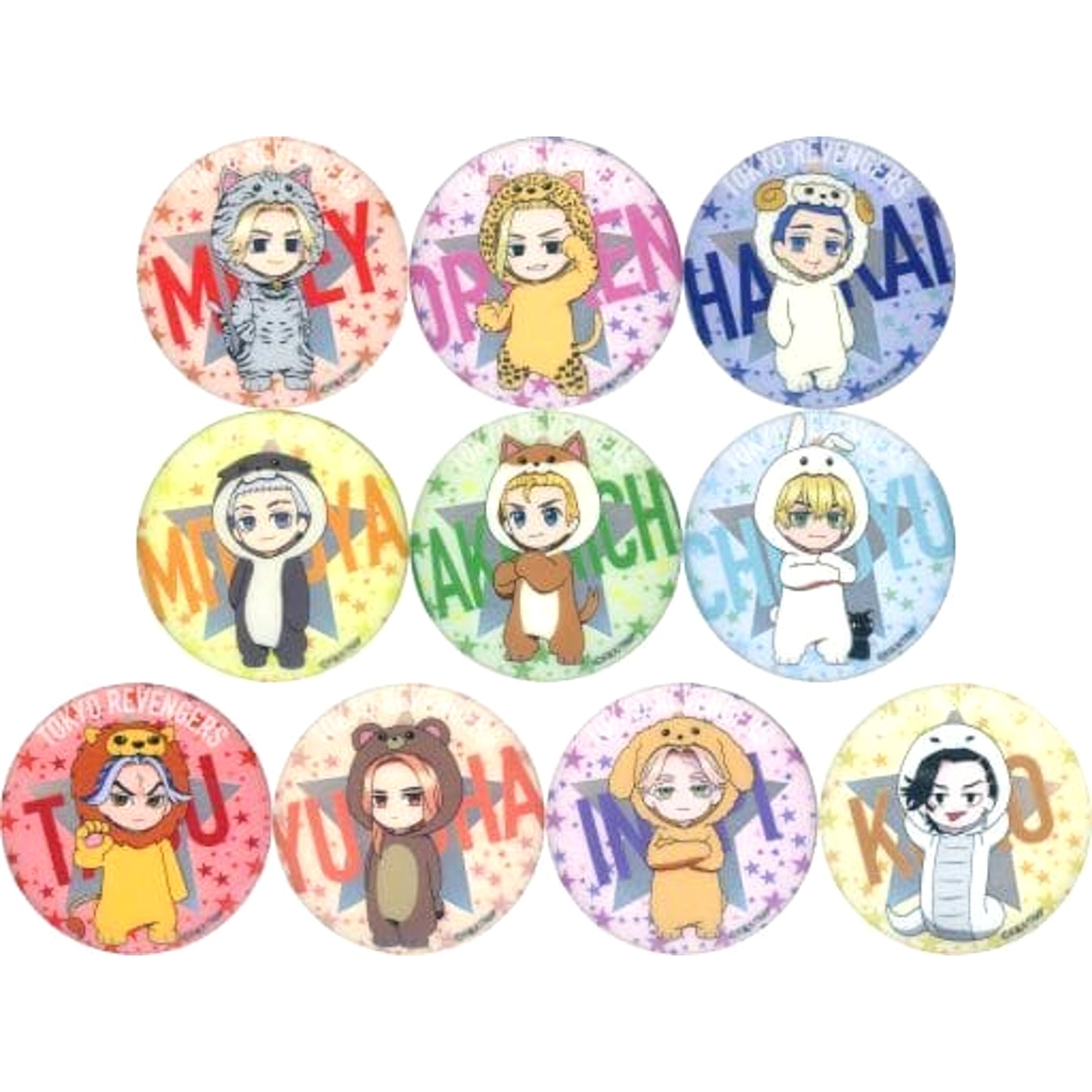 Tokyo Revengers Chifuyu Matsuno & Others Trading Can Badge Sento Mini Chara Ver. Pop Up Store Sentochu in Loft Limited All 10 Types Set Buttons [USED]