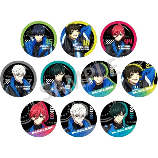Set of 10 Blue Lock Trading Glitter Button Cyberpunk [USED]