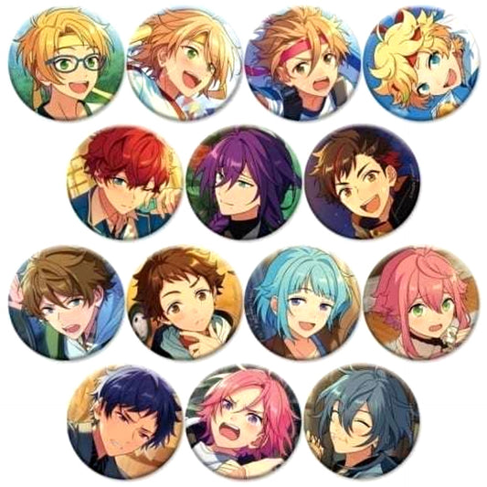 Ensemble Stars!! Makoto Yuuki & Others Evecolle Can Badge 2022 Autumn Casual Side All 14 Types Set Buttons [USED]
