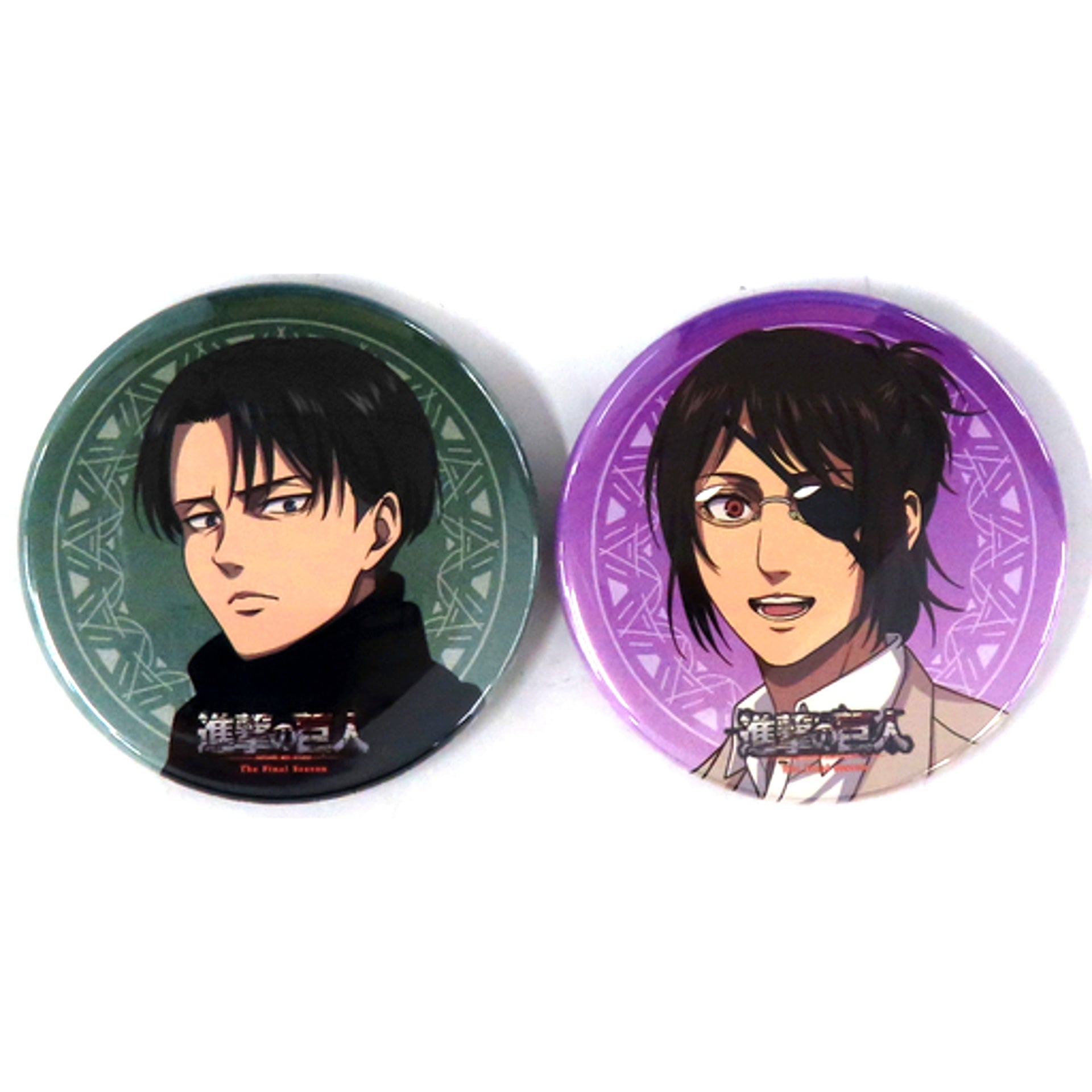 Single Item Levi & Hange 56mm Badge Set of 2 Blu-ray / DVD Attack on Titan The Final Season Vol.3 & Vol.4 Animate Linked Purchase Bonus [USED]