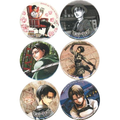 Attack on Titan Levi Ackerman Hita Map Badge Included Attack on Titan in Hita Attack on Hita Limited 6 Types Set Buttons [USED]