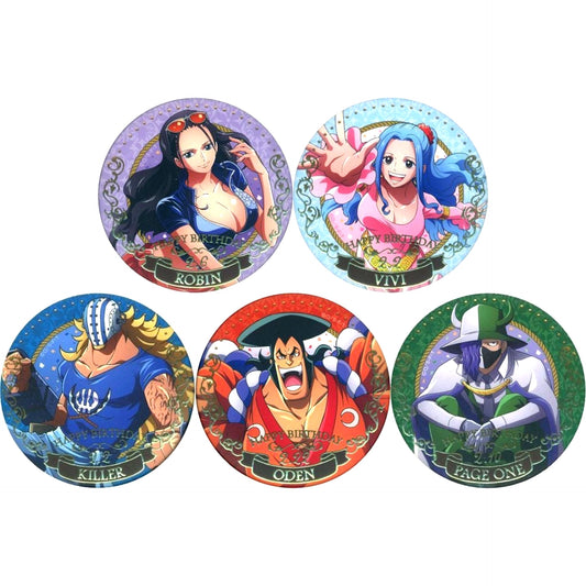 Set of 5 One Piece Birthday Jewelry Button February 2023 [USED]