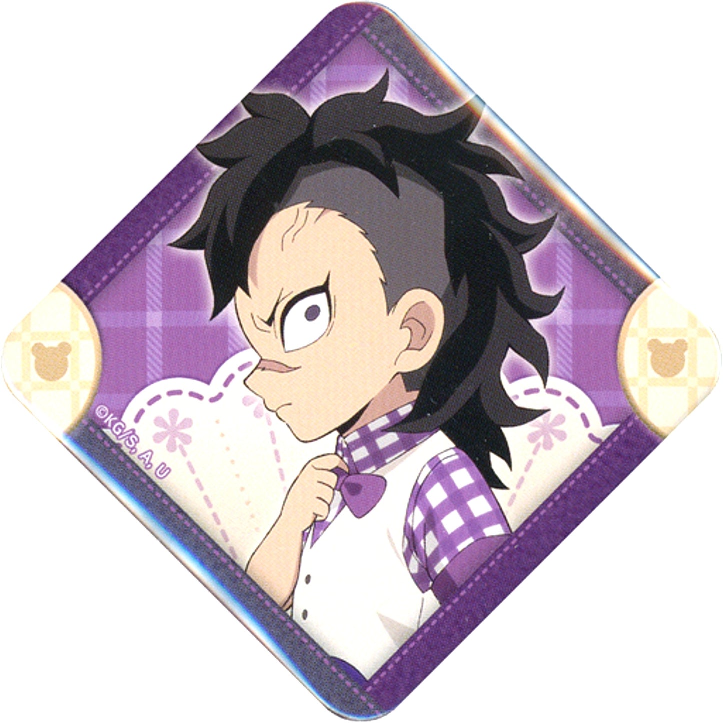 Genya Shinazugawa Demon Slayer Kimetsu no Yaiba x ufotable Cafe Machi Asobi CAFE White Day Event 2023 Random Diamond Shape Button B [USED]