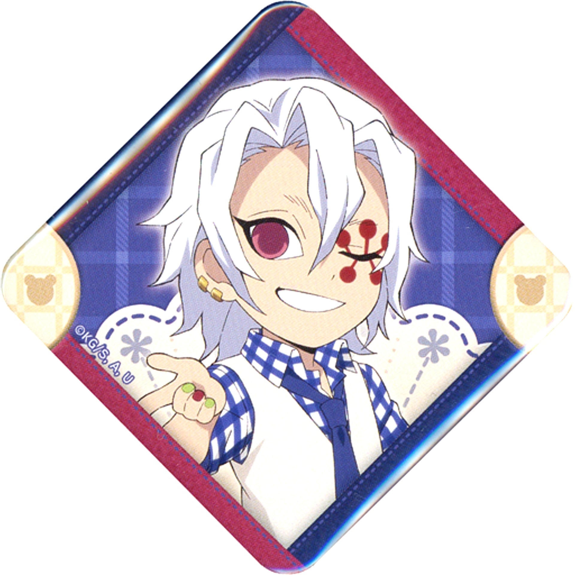 Tengen Uzui Demon Slayer Kimetsu no Yaiba x ufotable Cafe Machi Asobi CAFE White Day Event 2023 Random Diamond Shape Button B [USED]