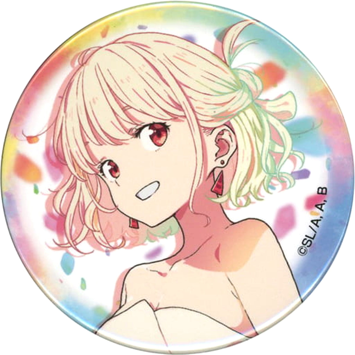 Lycoris Recoil Chisato Nishikigi Normal Random Can Badge Cafe Lyco Reco Presents After Party! Tomorrow Is Another Day. Limited Buttons [USED]