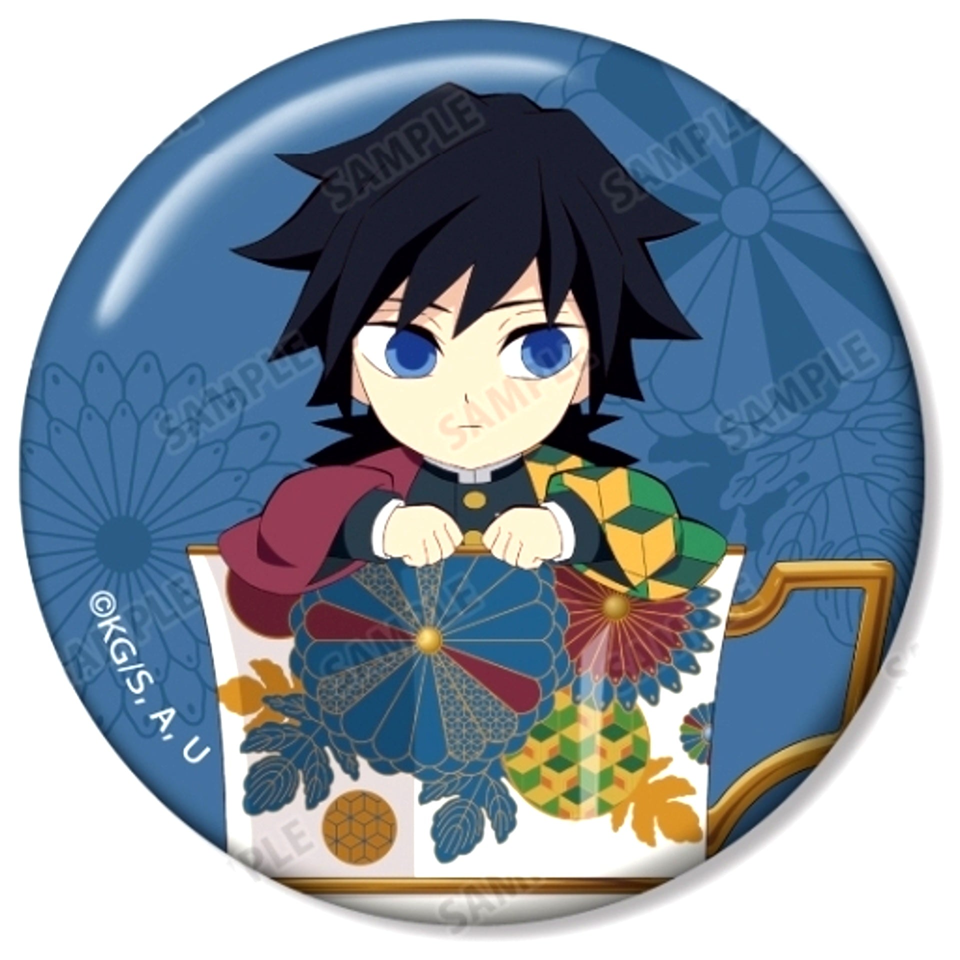 Giyu Tomioka Demon Slayer: Kimetsu no Yaiba Trading Minichara Tea Cup Ver. Button [USED]