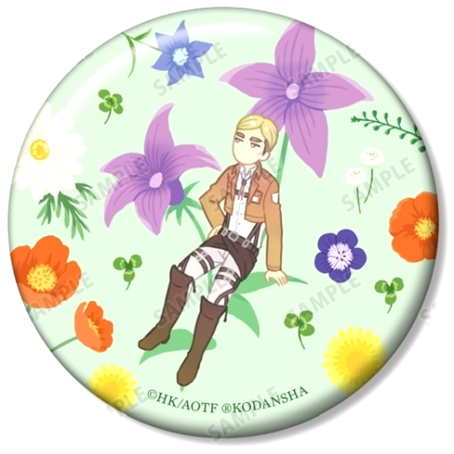 Erwin Smith Attack on Titan Botania Trading Button [USED]