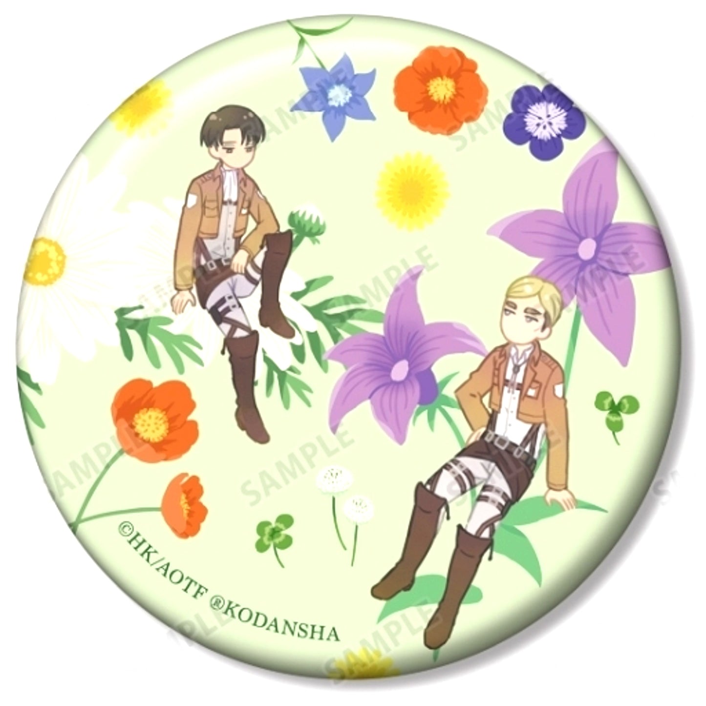Erwin & Levi Attack on Titan Trading Botania Badge [USED]