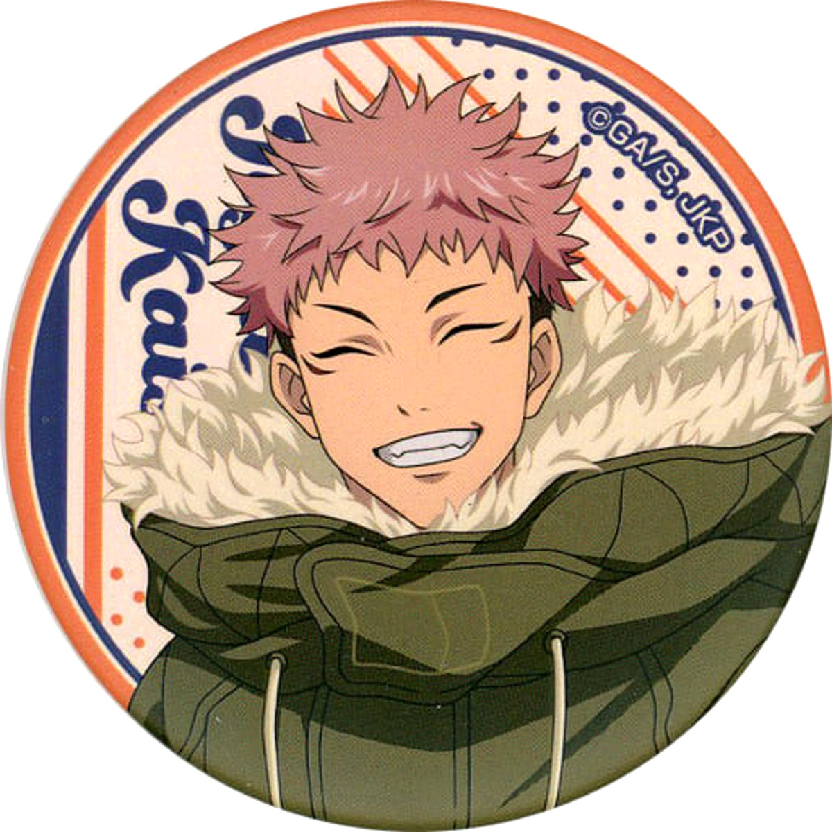 Jujutsu Kaisen Yuji Itadori Newly Drawn Can Badge Collection Winter Uniform Ver. Don Quijote Limited Buttons [USED]