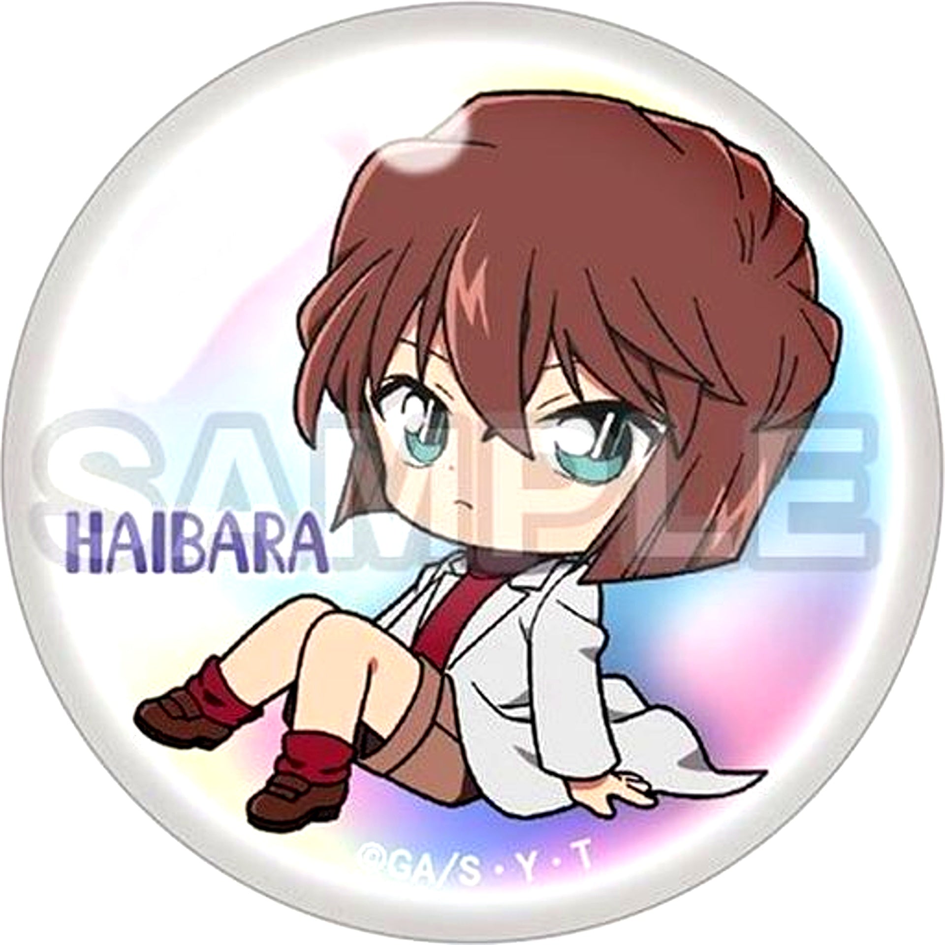 Ai Haibara Hologram Ver. Detective Conan Koro Kore Trading Button [USED]