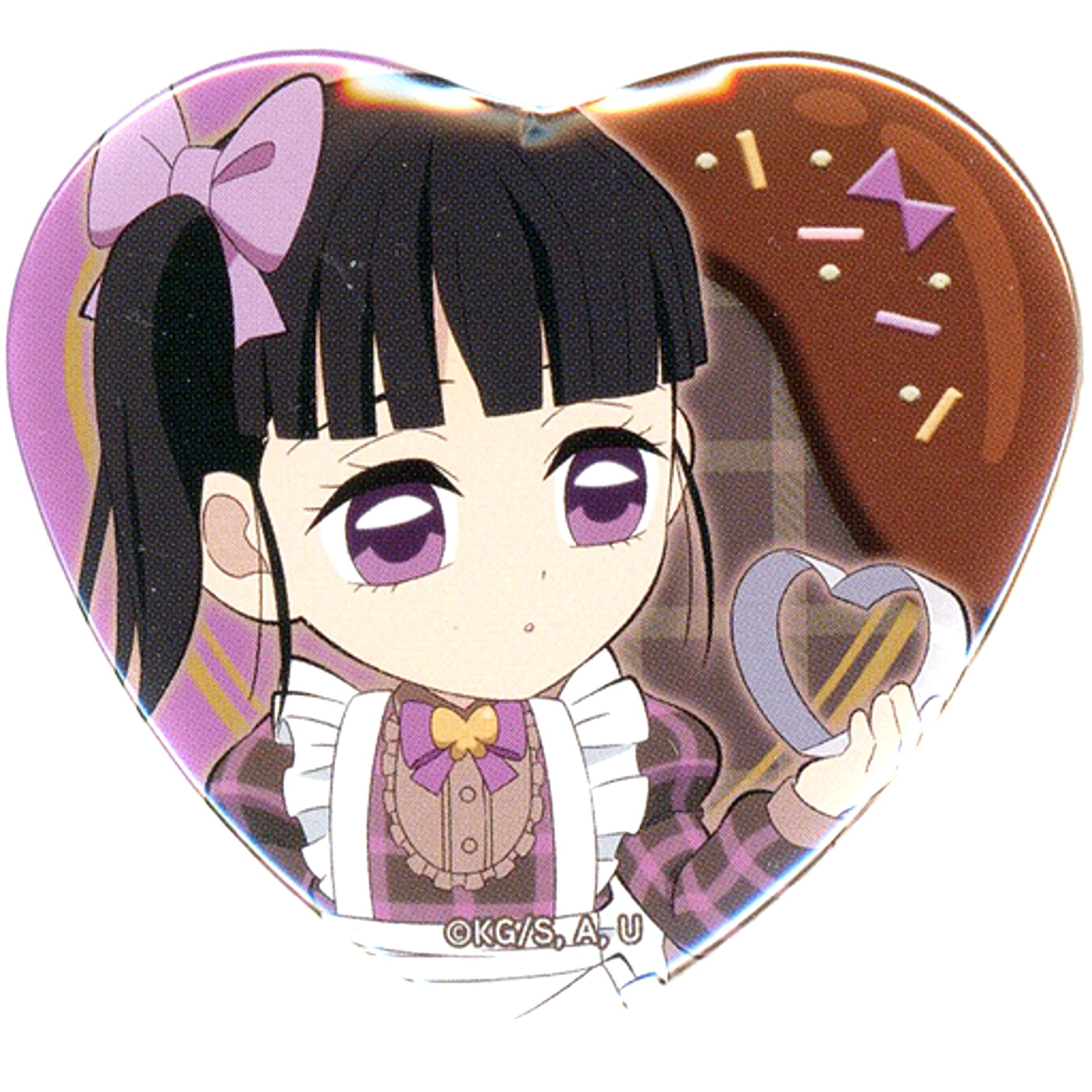 Kanao Tsuyuri Demon Slayer: Kimetsu no Yaiba Random Heart Shape Button ufotable Cafe Machi Asobi CAFE Valentine Event 2023 [USED]