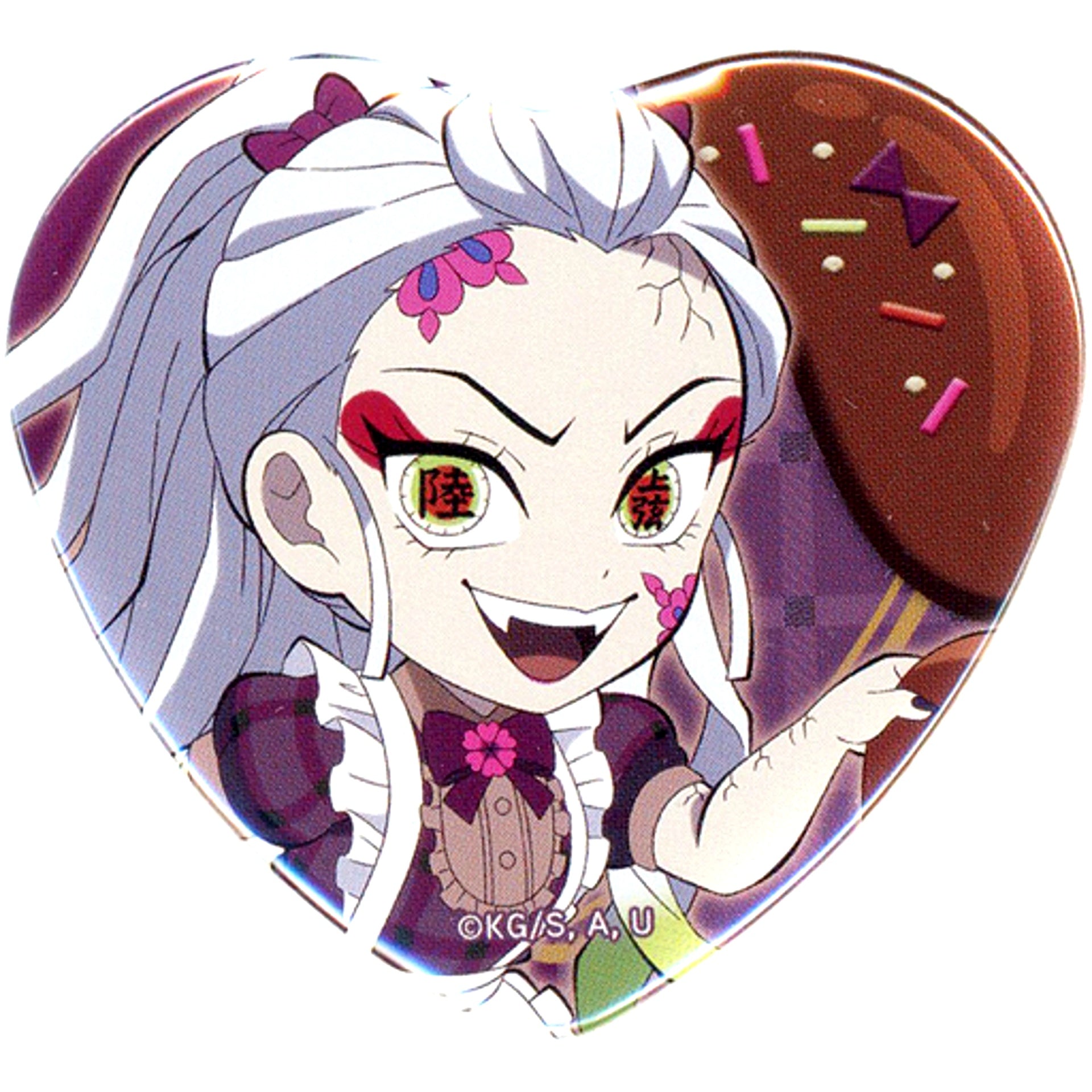 Daki Demon Slayer x ufotable Cafe MACHI ASOBI CAFE Valentine Event 2023 Random Heart Shaped Button [USED]