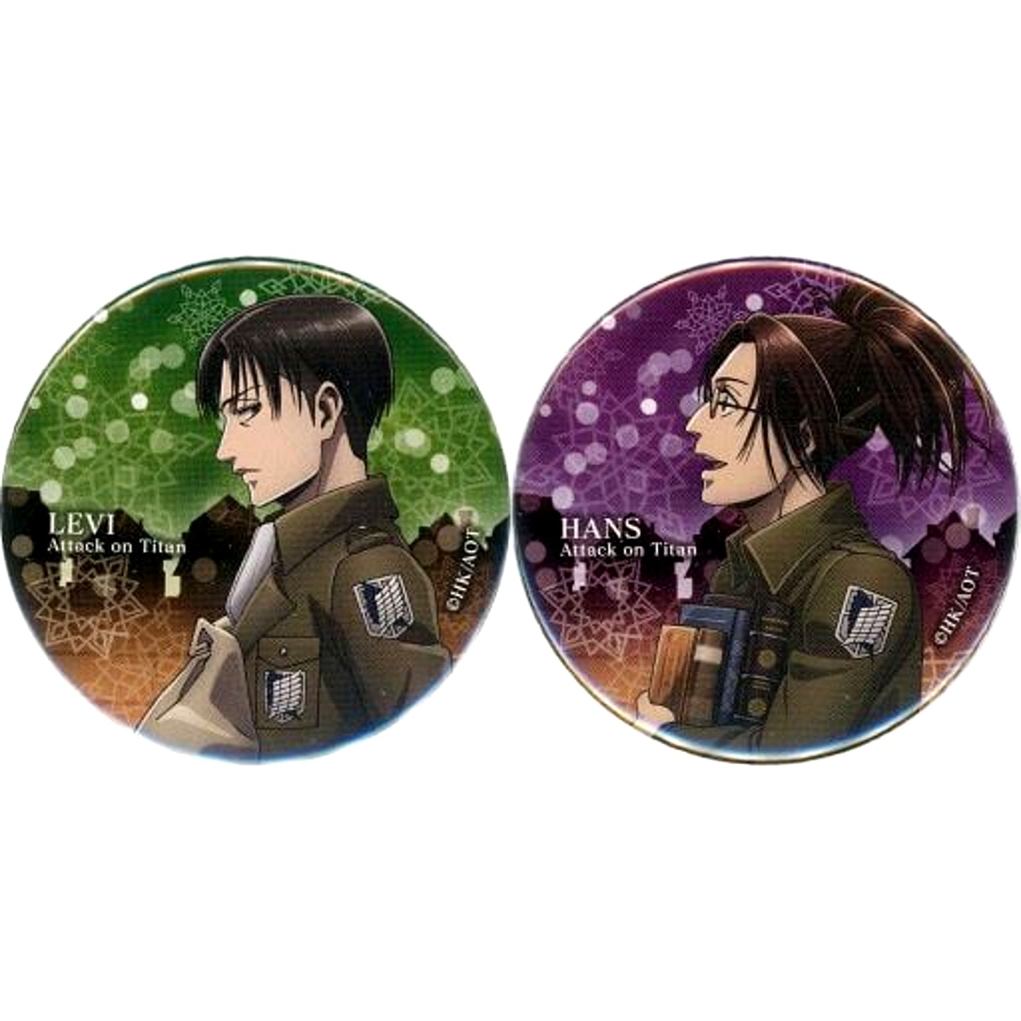 B. Levi Ackerman & Hange Zoe - Profile Badge Set Attack on Titan [USED]