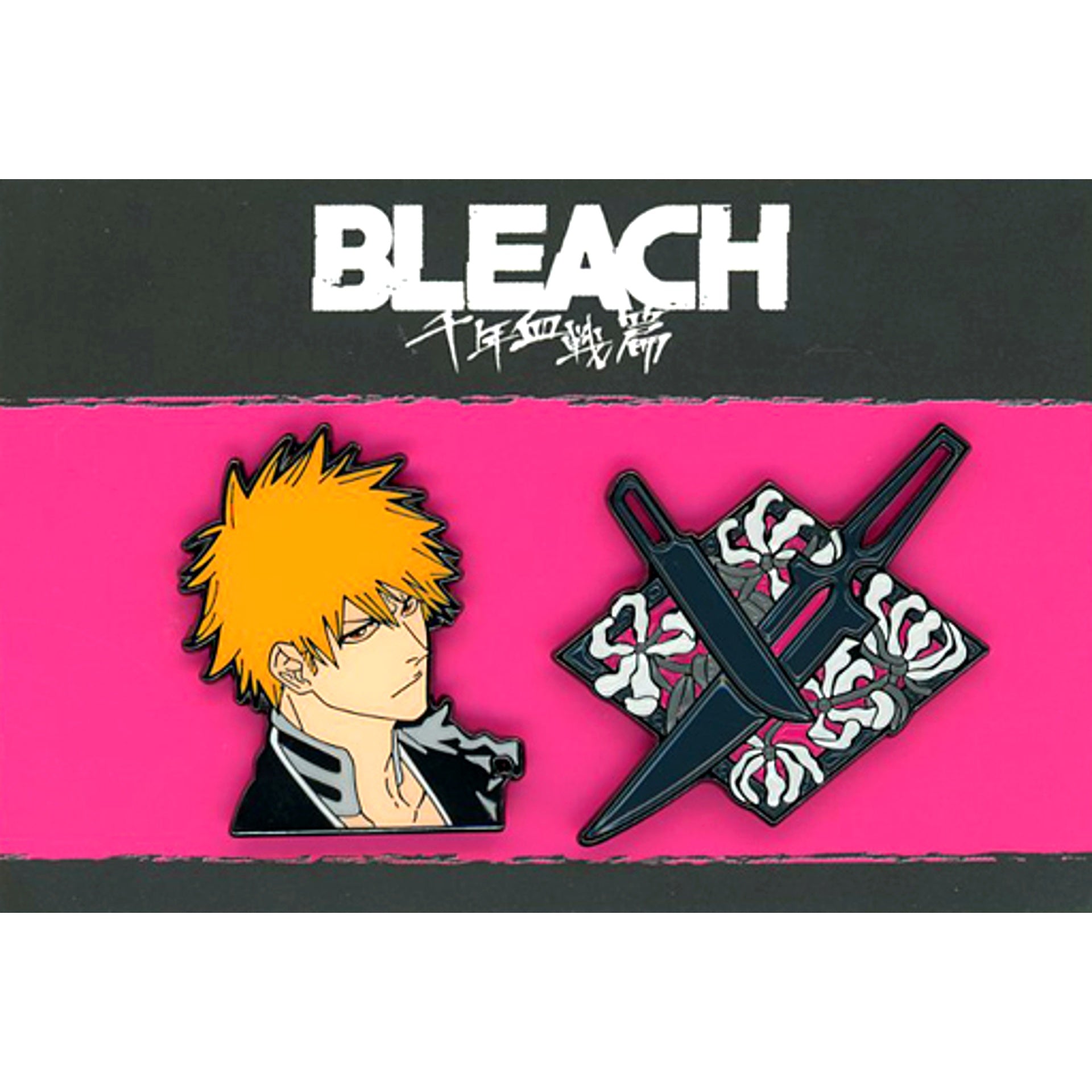 Ichigo Kurosaki BLEACH Thousand-Year Blood War Pins Set 2 Pieces THE BLADE IS ME AnimeJapan 2023 Mail Order Ltd [USED]