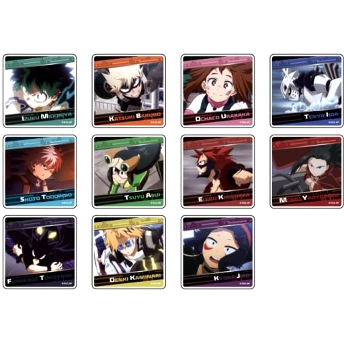 My Hero Academia Shoto Todoroki & Others Character Acrylic Badge 01 Scene Illust All 11 Types Set Buttons [USED]