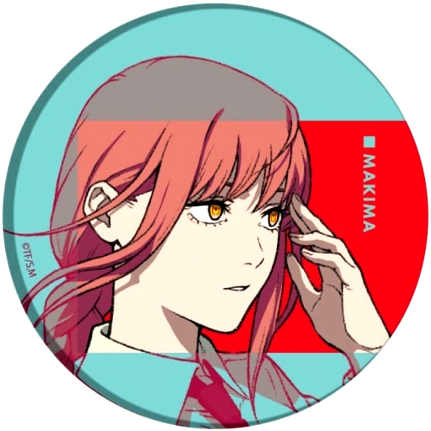 Makima Chainsaw Man Button 01 Drawn Illustration [USED]