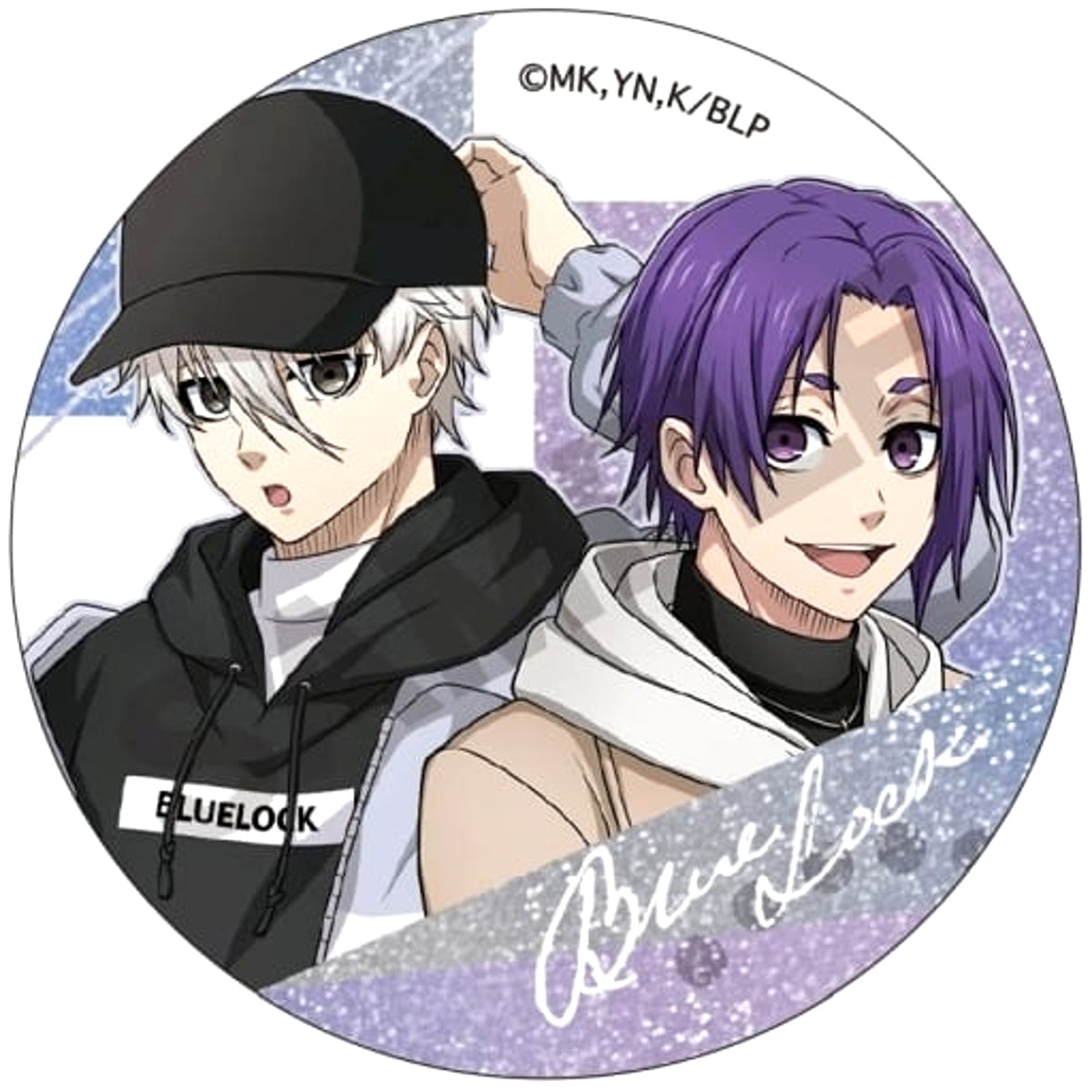 Blue Lock Reo Mikage Seishiro Nagi Trading Glitter Can Badge Hoodie Ver. Buttons [USED]