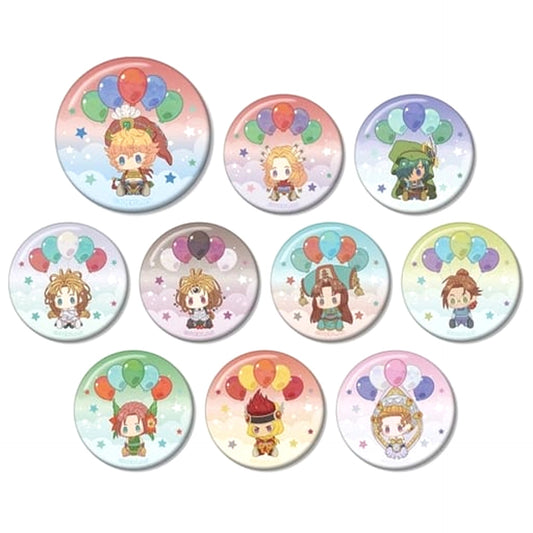 Serafina & Others Legend of Mana: The Teardrop Crystal All 10 Types Set Trading Popoon Button [USED]