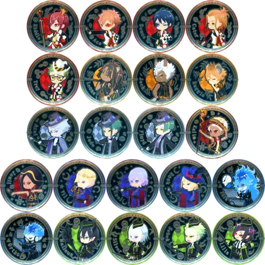 Set of 22 Disney Twisted Wonderland Relief Metal Button Collection Dorm Uniform Ver. [USED]