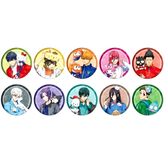 Set of 10 Blue Lock x Sanrio Characters Hologram Button 65mm 01 Original Illustration [USED]