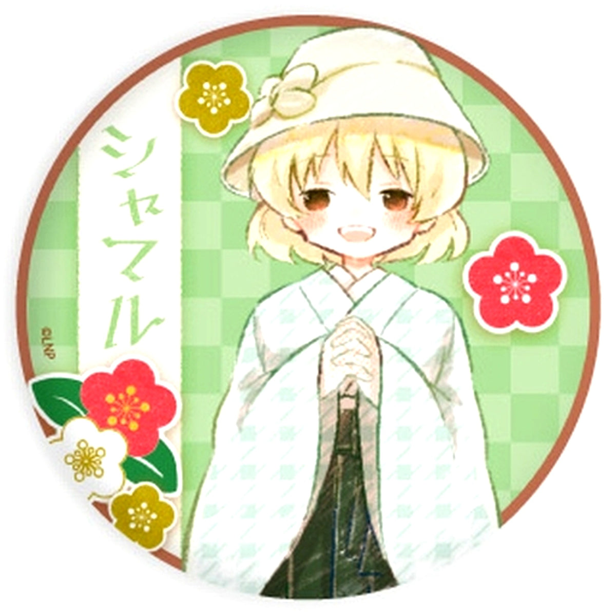 Shamal Magical Girl Lyrical Nanoha Button No. 17 Hakama Ver. Retro Art [USED]