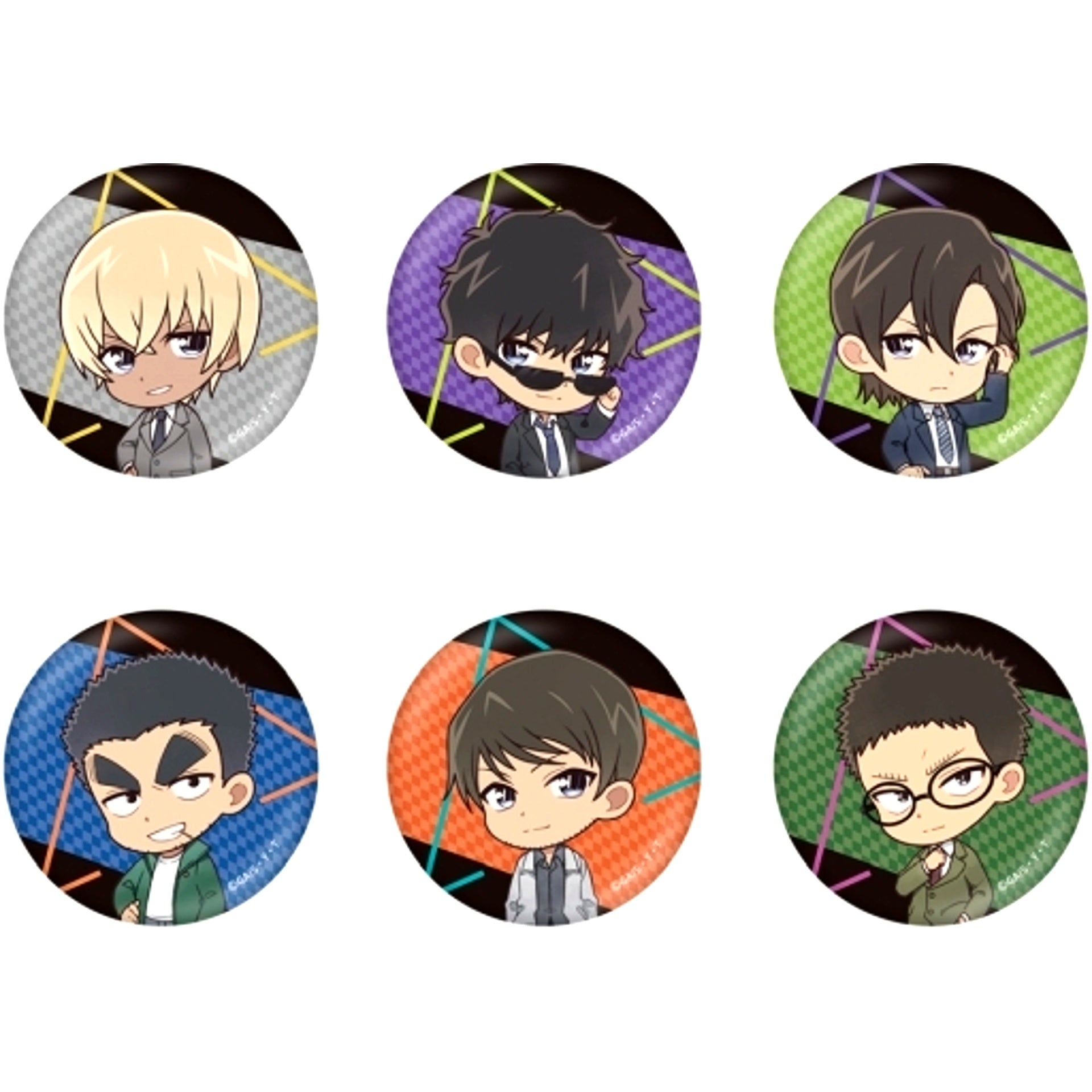 Set of 6 Detective Conan Puchi Chara Collect Button Vol.6 [USED]