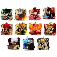 My Hero Academia Denki Kaminari & Others Acrylic Stand Badge Collection My Hero Academia Villain Awakens Rise of Heroes in Jump Shop Limited All 11 Types Set Buttons [USED]